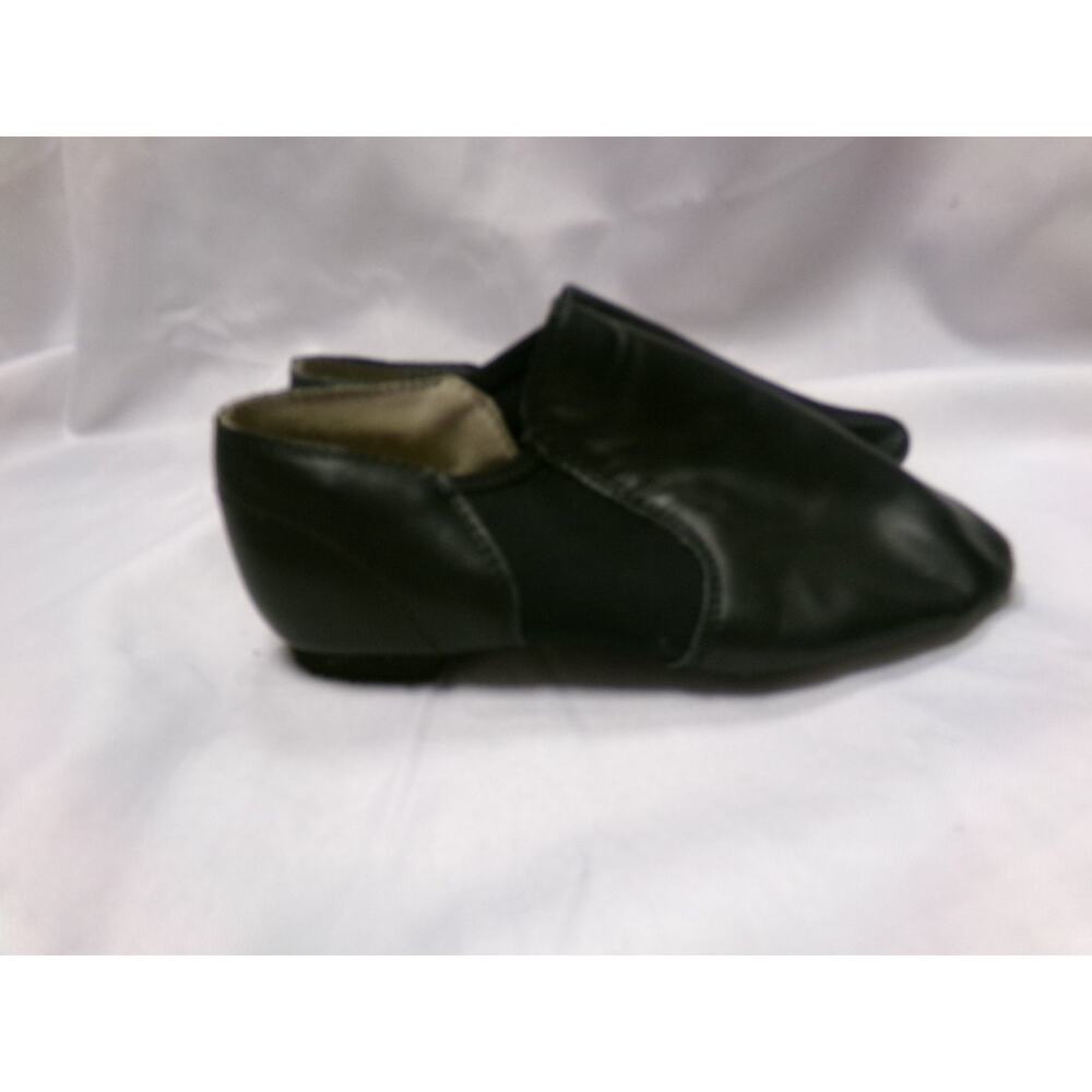 Pre-Owned Jazz Shoes Black Dance Class Girls 6M Slip On Leather Split Sole